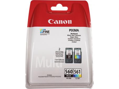 Mulitpack Canon Tintenpatronen PG560+CL561 Schwarz/Color 