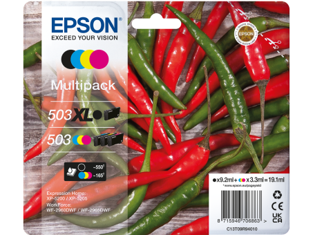 Tintenpatronen Epson 503XLBK / 503C/M/Y Multipack 